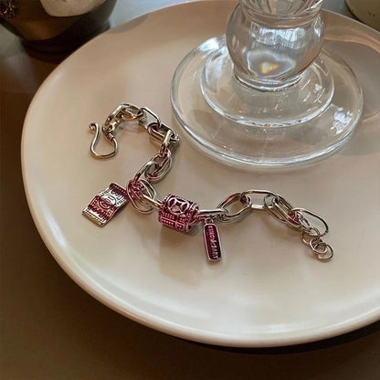 Minimalist Heart Shape Gold Plated Beaded Bracelets 1 Piece