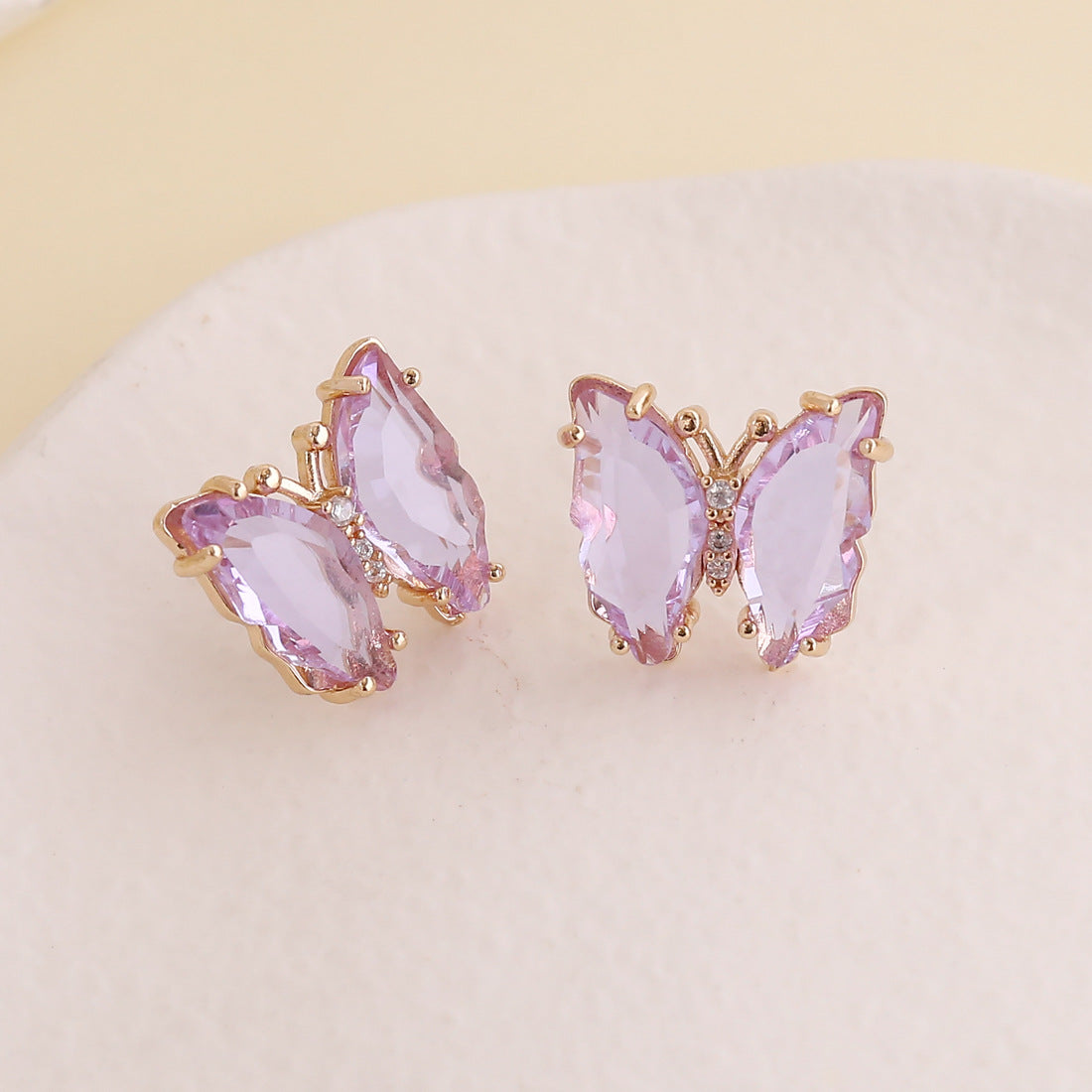 Women Butterfly Copper Stud Earrings