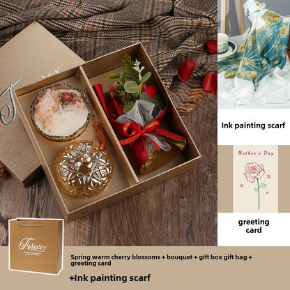 Aromatherapy Candle Gift Box March 8Th Women'S Mother'S Day Gift For Mother And Teacher Practical Niche Advanced Soy Wax