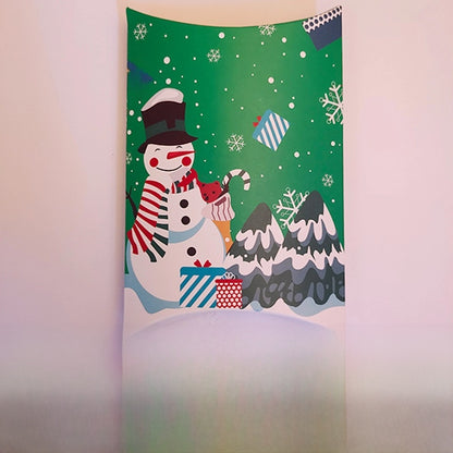 Christmas Pillow Box Candy Chocolate Packaging Box Nougat Baking Cookie Box New Year Nut Gift Box Empty Box