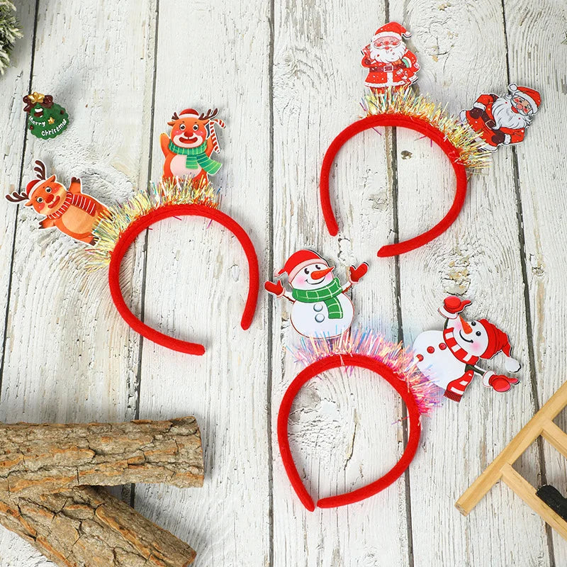 2 Pieces Christmas Headband Hair Accessories Party Christmas Costume Adult Children Christmas Headband Small Gift