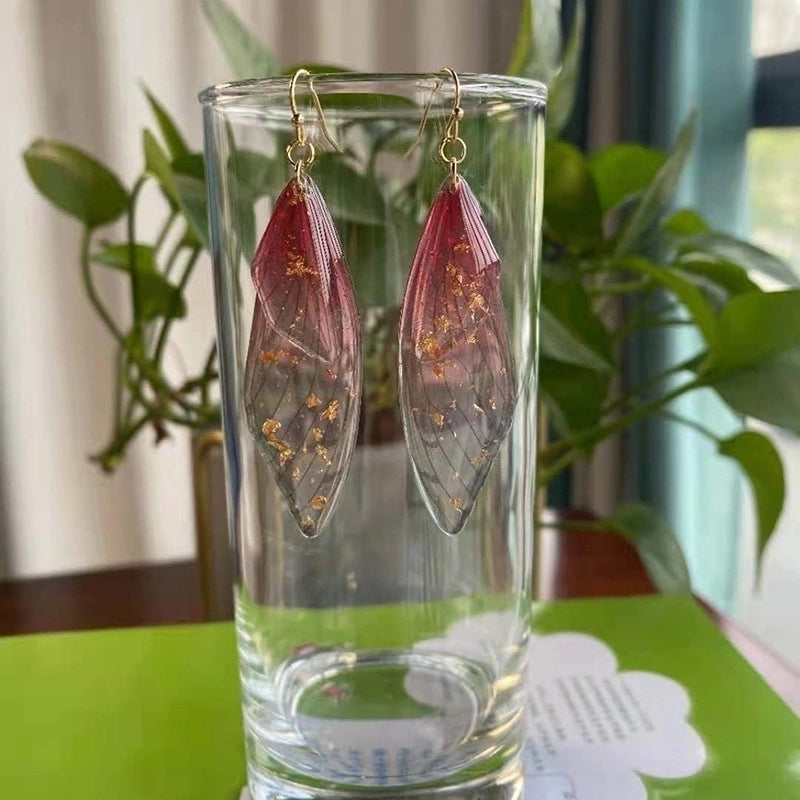 1 Pair Minimalist Wings Copper Epoxy Women's Drop Earrings