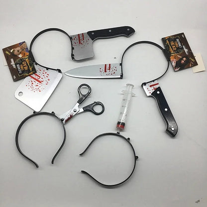 Halloween Easter Hip-Hop Funny Blade Scissors Plastic Party Festival Street Headband