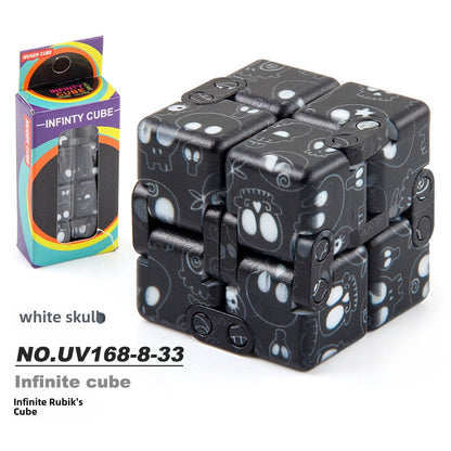 New Strange Decompression Toy UV Printing Infinite Rubik's Cube Decompression Folding Changeable Rubik's Cube Fingertip Rubik's Cube Manufacturer Resources