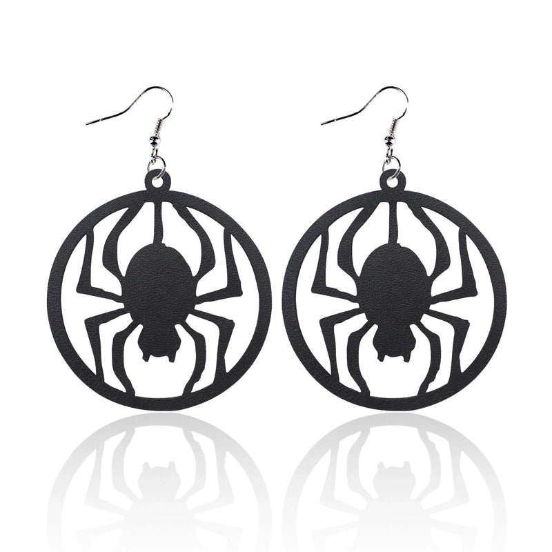 1 Pair Punk Water Droplets Pu Leather Drop Earrings