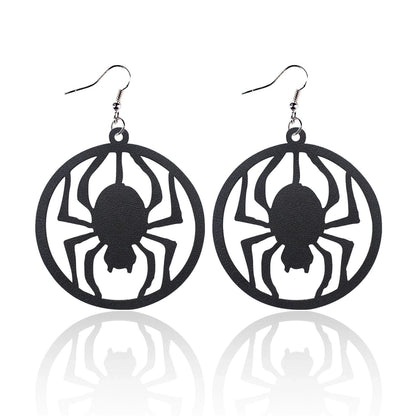 1 Pair Punk Water Droplets Pu Leather Drop Earrings