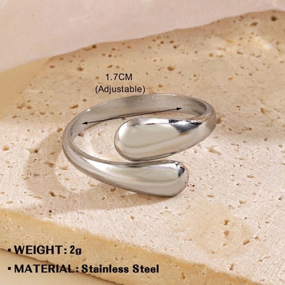 Minimalist Geometric 304 Stainless Steel Irregular Plating Open Rings