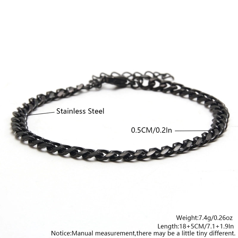 Casual Minimalist Solid Color 304 Stainless Steel Bracelets In Bulk