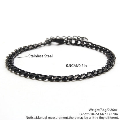 Casual Minimalist Solid Color 304 Stainless Steel Bracelets In Bulk