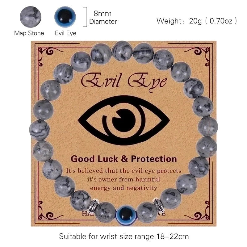 Ethnic Style Devil\'s Eye Natural Stone Beaded Bracelets