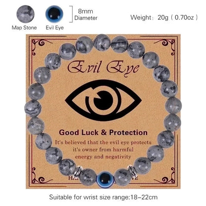 Ethnic Style Devil\'s Eye Natural Stone Beaded Bracelets