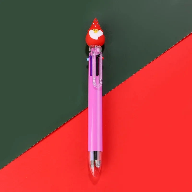 1 Piece Christmas Tree Santa Claus Learning Christmas Plastic Silica Gel Cute Ballpoint Pen