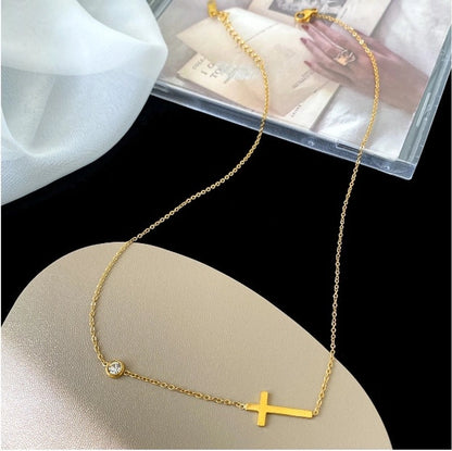 Elegant Sweet Streetwear Round Heart Shape Solid Color Titanium Steel Plating Layered Necklaces Pendant Necklace Necklace