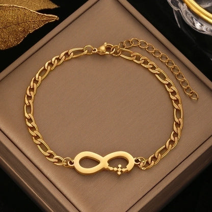 Minimalist Geometric Stainless Steel Plating Inlay Artificial Pearls Bracelets