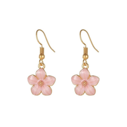 1 Pair Cute Lady Sweet Daisy Plating Copper Drop Earrings