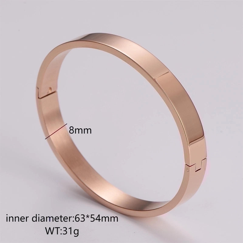 Minimalist Circle Stainless Steel Bangle In Bulk