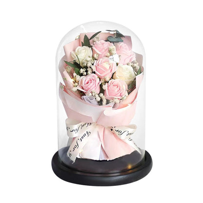 Christmas Valentine'S Day Pastoral Flower Glass Artificial Flowers