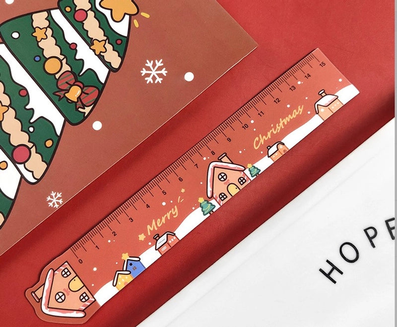 Cartoon Christmas Magnetic Cute Elk Student Soft Ruler