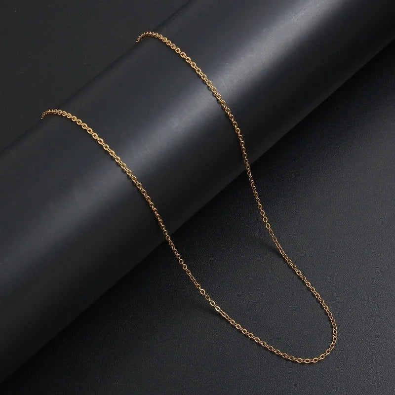 2 Pieces Hip-Hop Minimalist Solid Color 304 Stainless Steel Plating Necklace