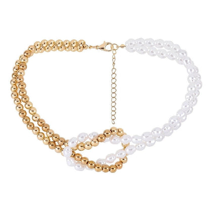 Elegant Sweet Classic Style Round Oval Imitation Pearl Alloy Plastic Choker