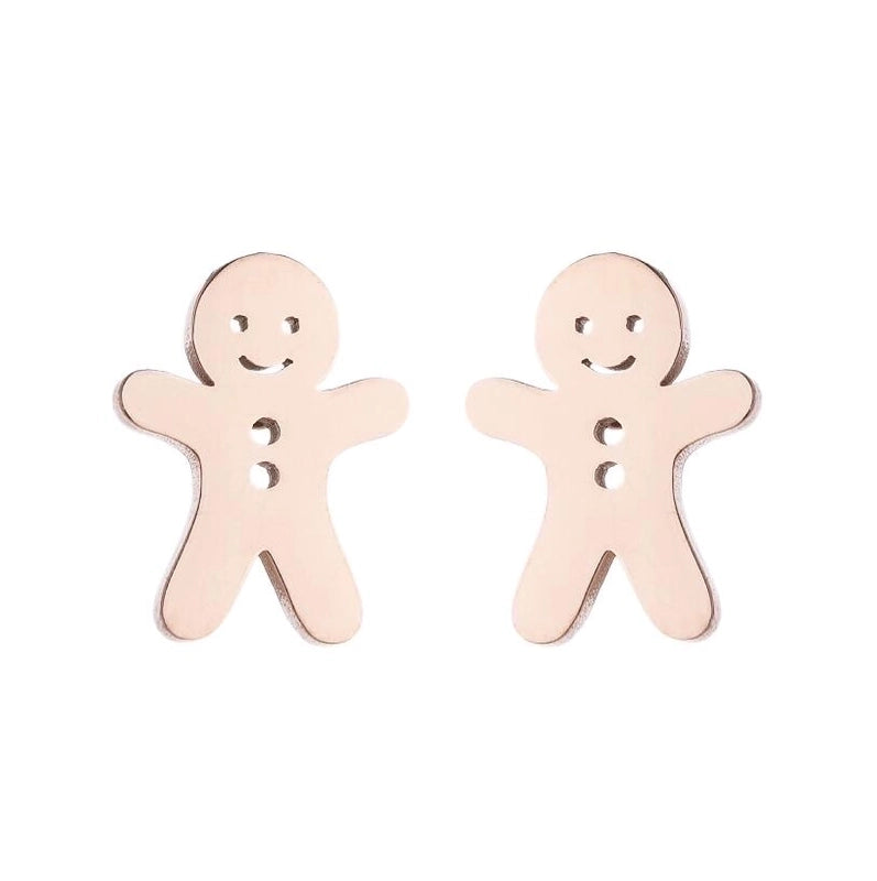 1 Pair Fashion Christmas Tree Plating 304 Stainless Steel 18K Gold Plated Ear Studs