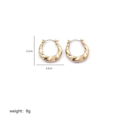 1 Pair Elegant Sweet Commute Heart Shape Plating Stainless Steel 18K Gold Plated Earrings