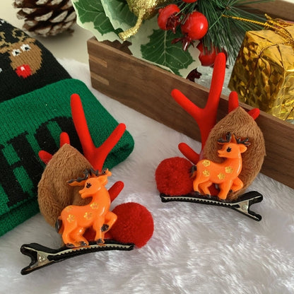 Christmas Cute Antlers Plastic Daily Hairpin