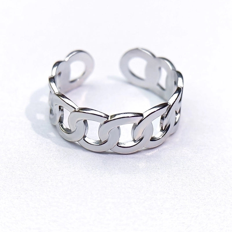 Minimalist Heart Shape Titanium Steel Open Rings