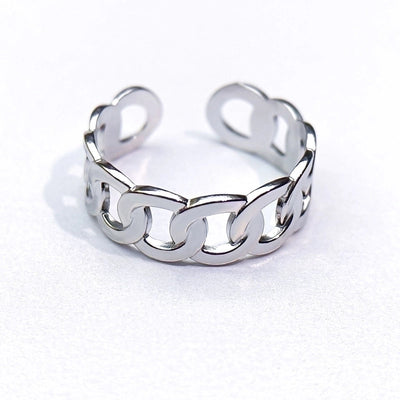 Minimalist Heart Shape Titanium Steel Open Rings