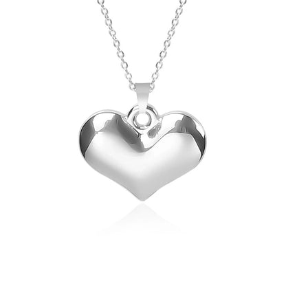 Minimalist Classic Style Heart Shape 304 Stainless Steel Plating Pendant Necklace