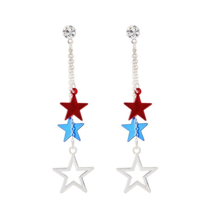 1 Pair Minimalist Classic Style Star Plating Alloy Gold Plated Drop Earrings