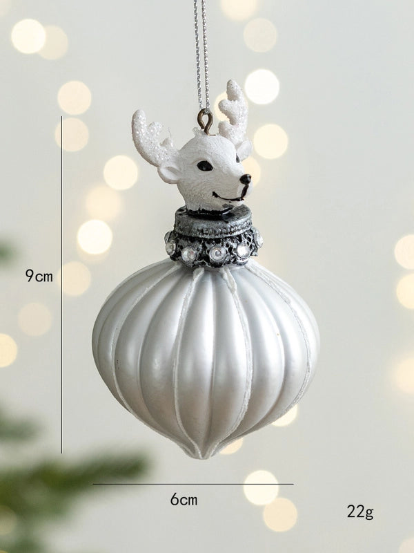 Christmas Minimalist Deer Glass Holiday Party Hanging Ornaments Decorations Hanging Ornaments