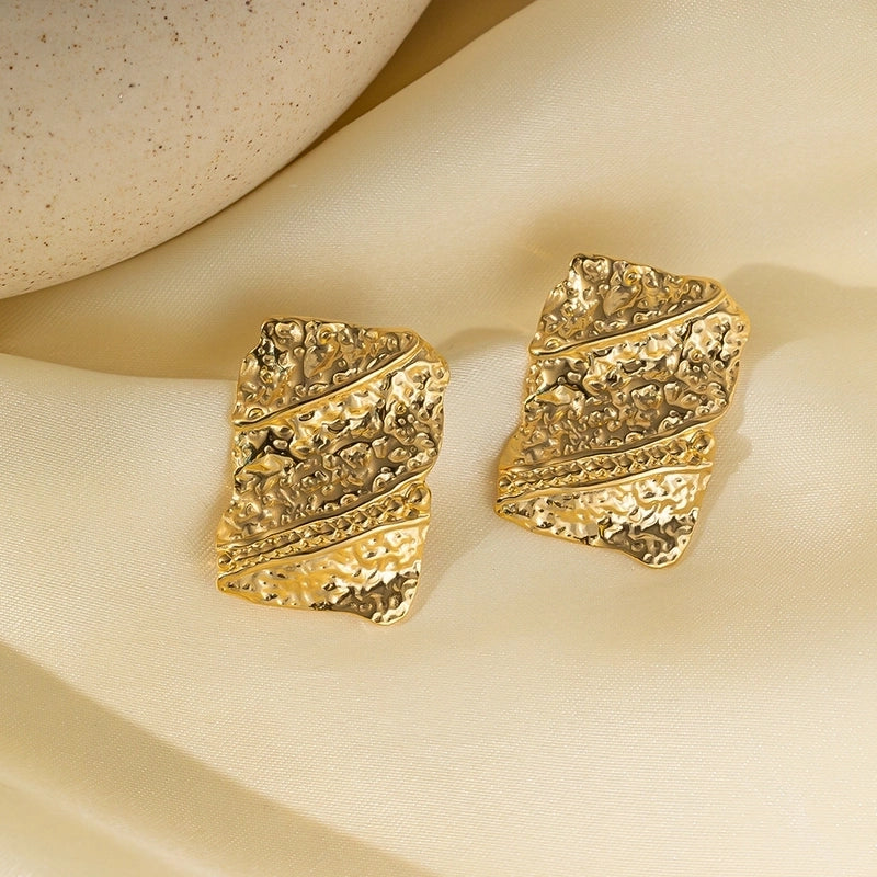 1 Pair Basic Modern Style Classic Style C Shape Irregular Heart Shape Irregular Plating 304 Stainless Steel Ear Studs