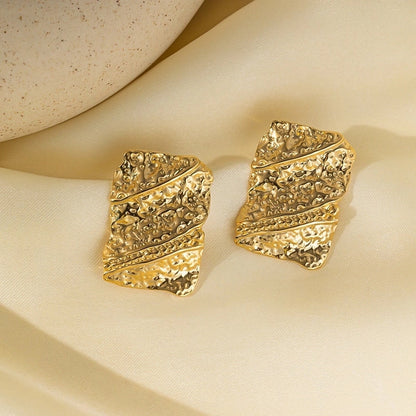 1 Pair Basic Modern Style Classic Style C Shape Irregular Heart Shape Irregular Plating 304 Stainless Steel Ear Studs