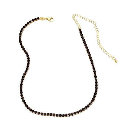 Fashion Multicolor Colorful Copper Plating Inlay Zircon Necklace