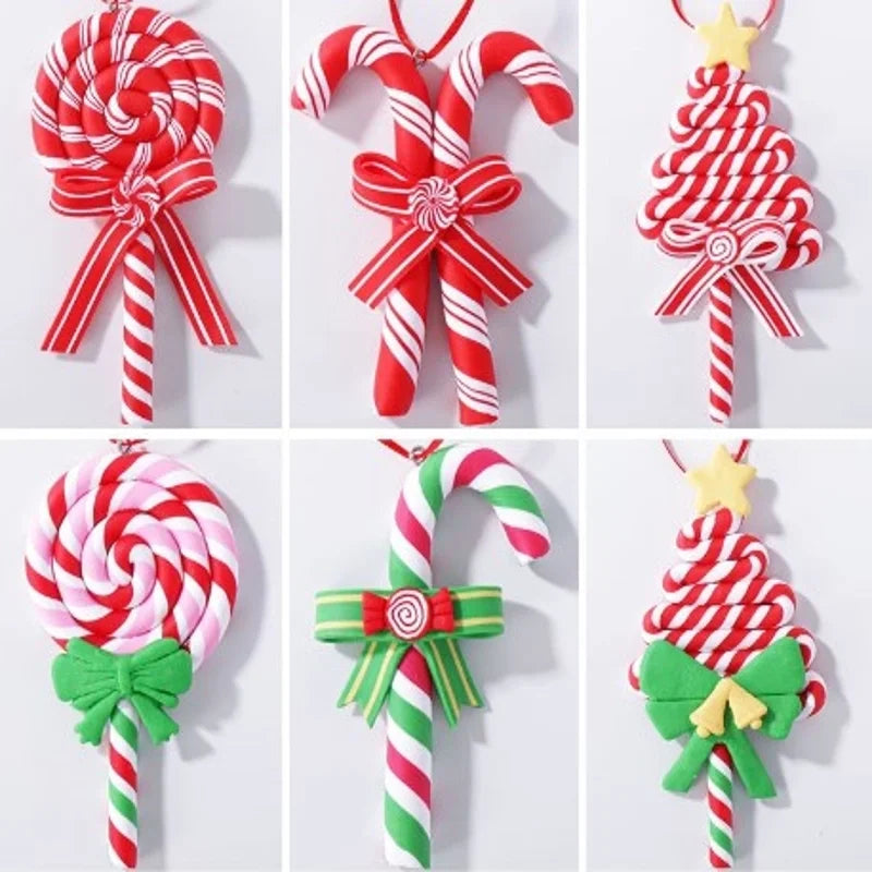 Christmas Fashion Candy Soft Clay Party Hanging Ornaments