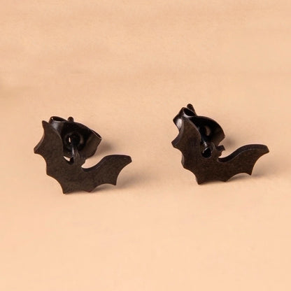 1 Pair Minimalist Bat Stainless Steel Ear Studs