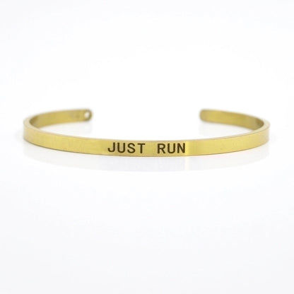 Minimalist Letter Stainless Steel Bangle