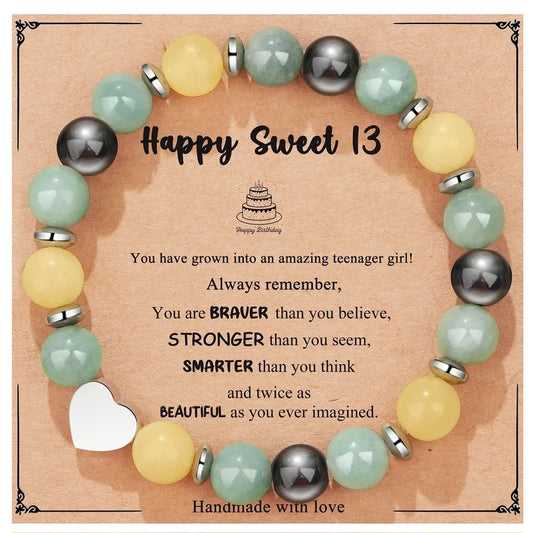 New Natural Stone Beaded Bracelet Birthday Christmas Gift Emperor Stone Powder Zebra Bracelet