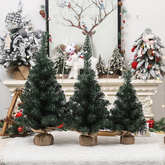 Qihao Christmas Decoration 20cm Christmas Naked Tree Restaurant Coffee Table Holiday Scene Atmosphere Setup Props Supplies