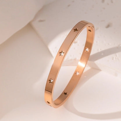 Minimalist Pentagram 304 Stainless Steel Bangle In Bulk