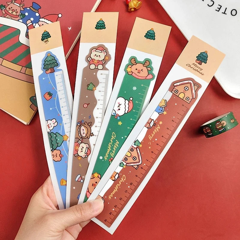 Cartoon Christmas Magnetic Cute Elk Student Soft Ruler