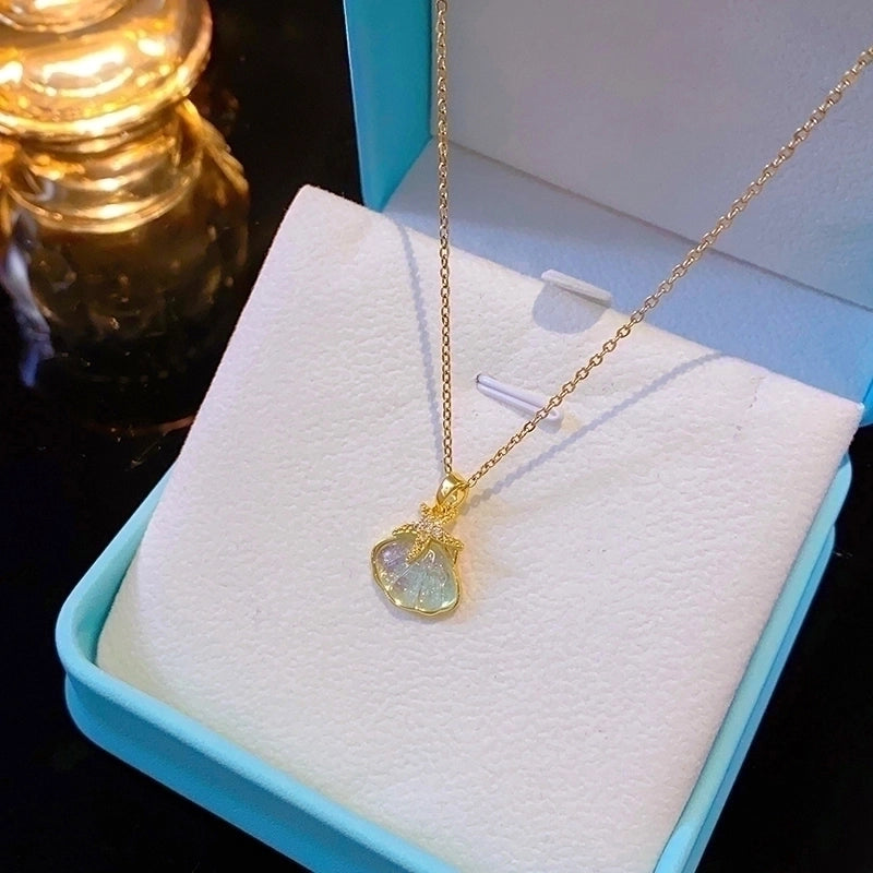 304 Stainless Steel Copper 18K Gold Plated K Gold Plated Inlay Heart Shape Wings Butterfly Zircon Pendant Necklace