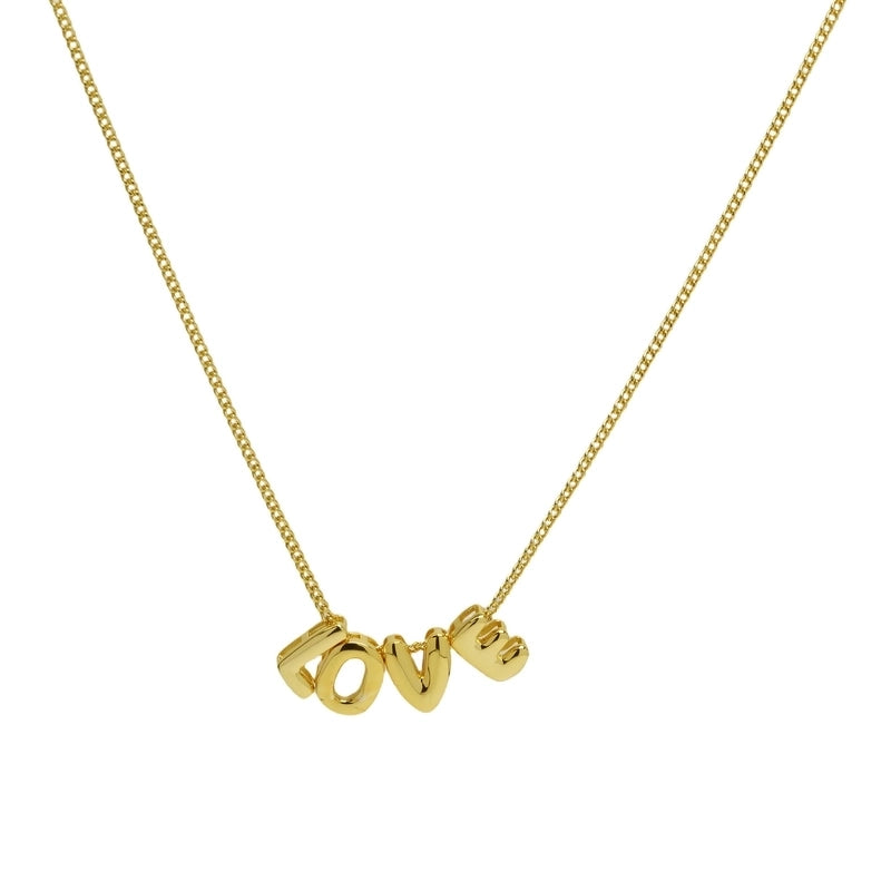 Brass Minimalist Plating Letter Pendant Necklace