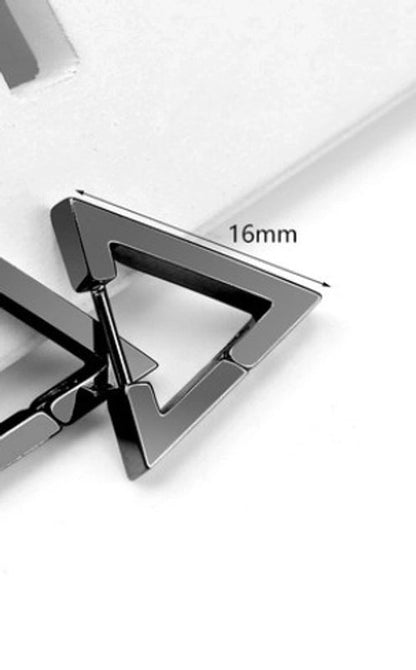 1 Piece Minimalist Solid Color Plating Stainless Steel Silver Plated Earrings