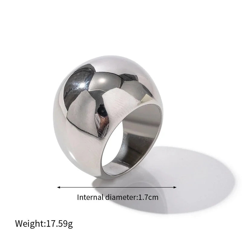Minimalist Solid Color Titanium Steel Plating Rings