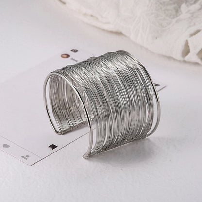 Alloy Gold Plated Silver Plated Hip-Hop Classic Style Streetwear Plating Hollow Out Inlay Animal Artificial Crystal Artificial Pearls Zircon Wristband Bangle