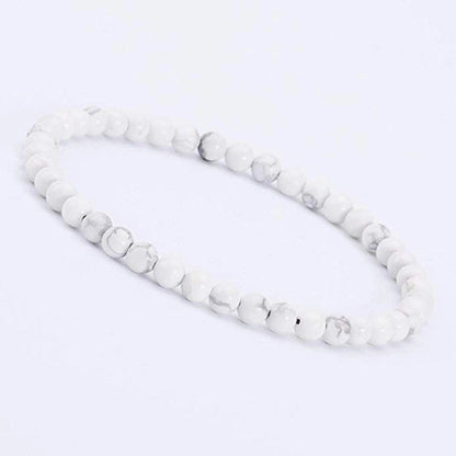 1 Piece Minimalist Round Natural Stone Beaded Bracelets