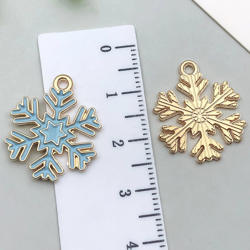 1 Piece 20 PCS/Package 13x16mm 16x21mm 18x20mm Alloy Snowflake Pendant Jewelry Accessories