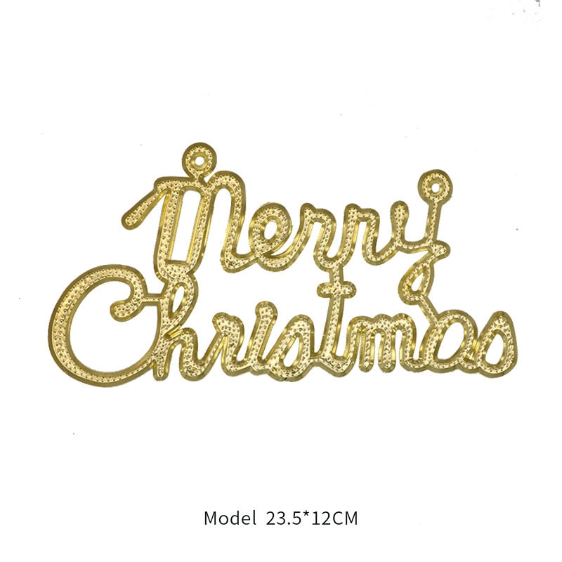 Cross-border Christmas Decorations Christmas Tree Pendant Snowflake Hanging Ball Pine Cone Gift Bag Christmas Old Man Small Drum Butterfly